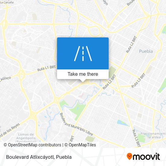 Boulevard Atlixcáyotl map