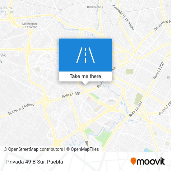 Mapa de Privada 49 B Sur