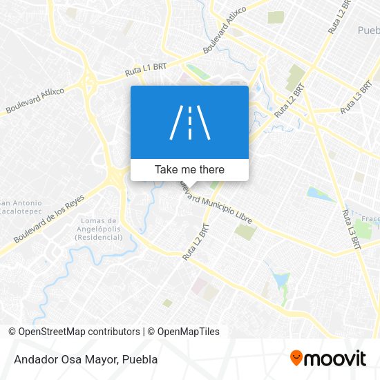 Mapa de Andador Osa Mayor