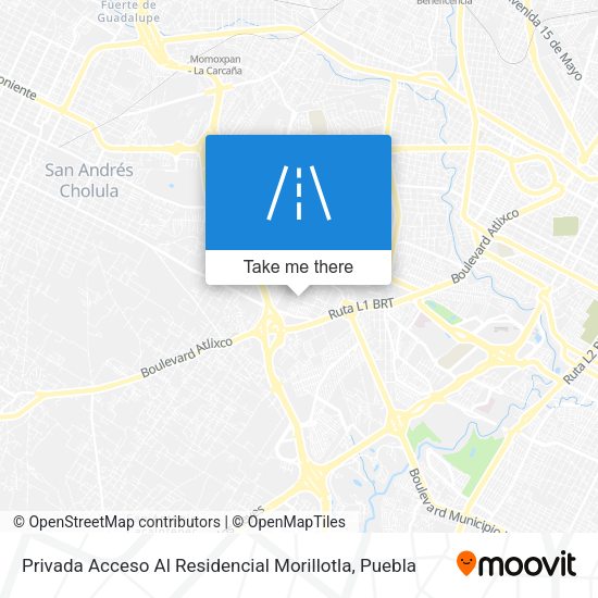 Mapa de Privada Acceso Al Residencial Morillotla