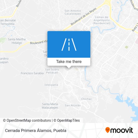 Cerrada Primera Álamos map