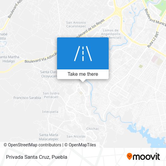 Privada Santa Cruz map