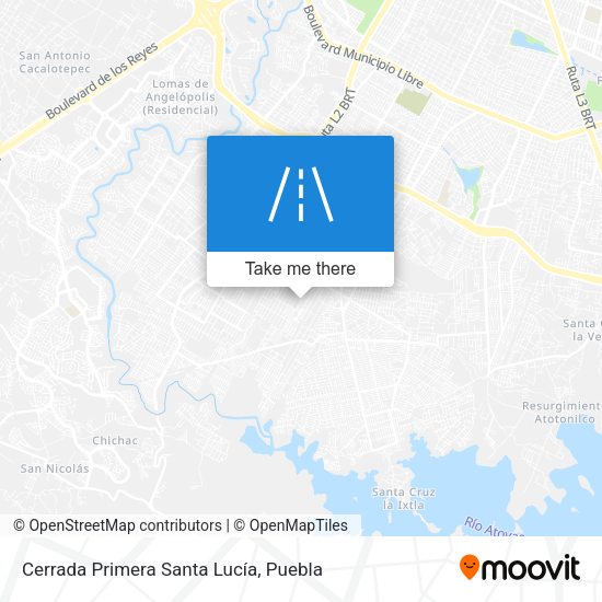 Mapa de Cerrada Primera Santa Lucía