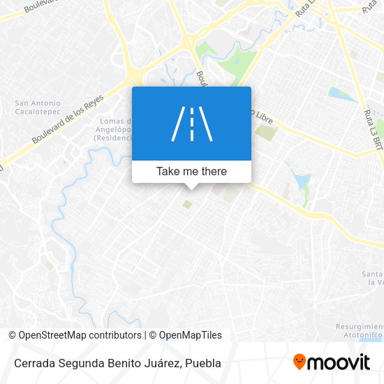 Mapa de Cerrada Segunda Benito Juárez