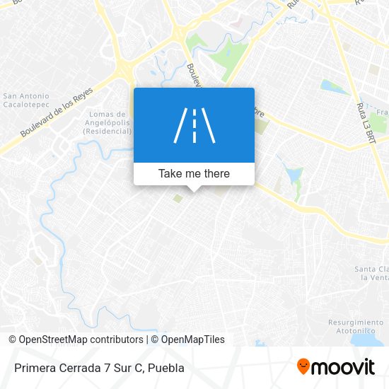 Primera Cerrada 7 Sur C map