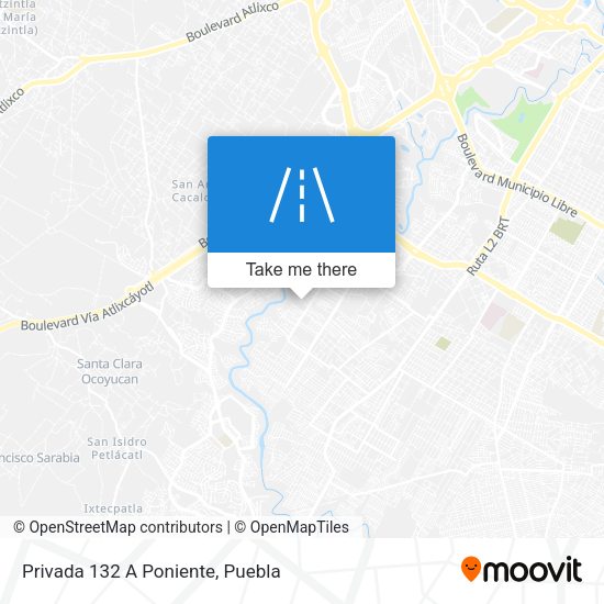 Mapa de Privada 132 A Poniente