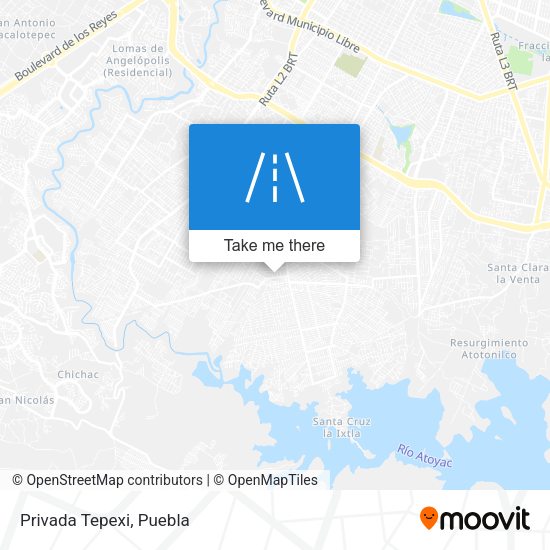 Mapa de Privada Tepexi
