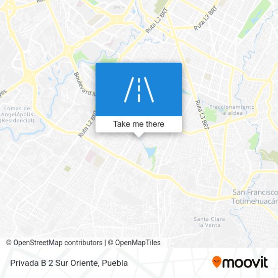 Mapa de Privada B 2 Sur Oriente