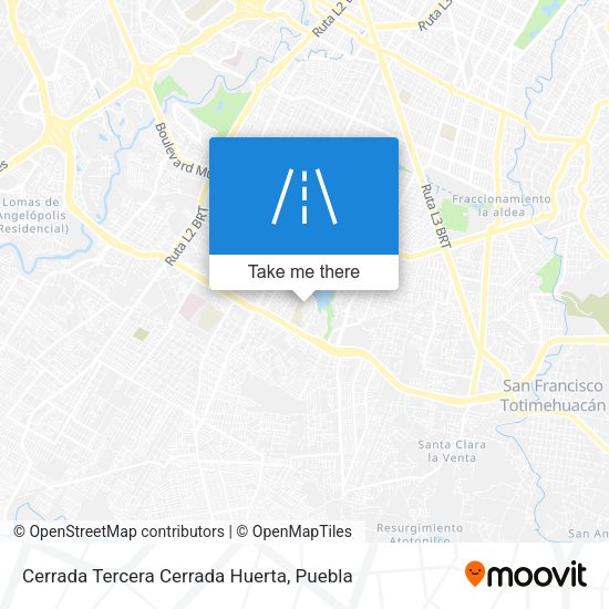 Mapa de Cerrada Tercera Cerrada Huerta