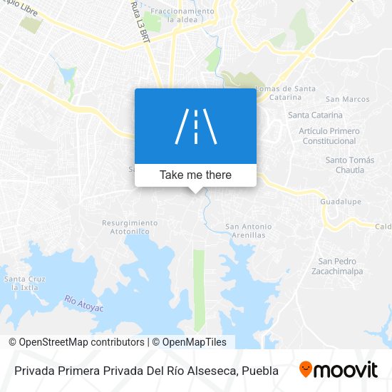 Privada Primera Privada Del Río Alseseca map