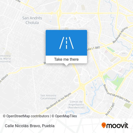 Calle Nicolás Bravo map