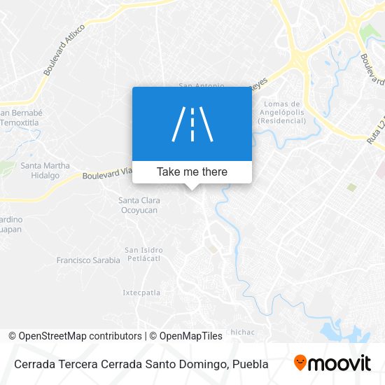 Mapa de Cerrada Tercera Cerrada Santo Domingo