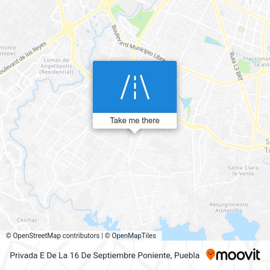 Privada E De La 16 De Septiembre Poniente map