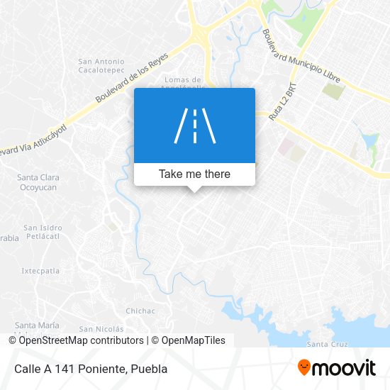 Mapa de Calle A 141 Poniente