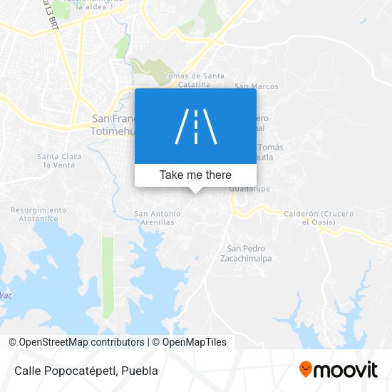 Calle Popocatépetl map