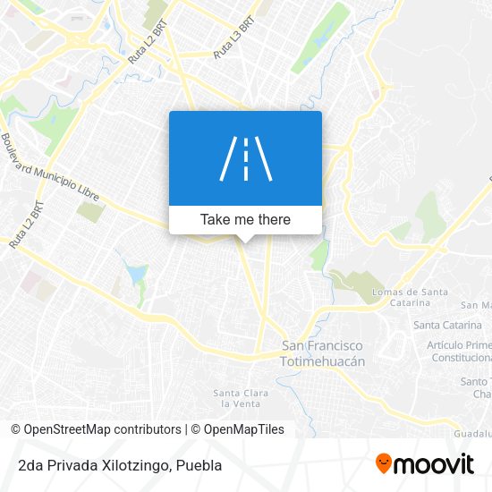 2da Privada Xilotzingo map
