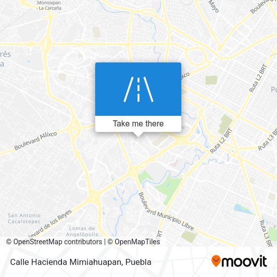 Calle Hacienda Mimiahuapan map