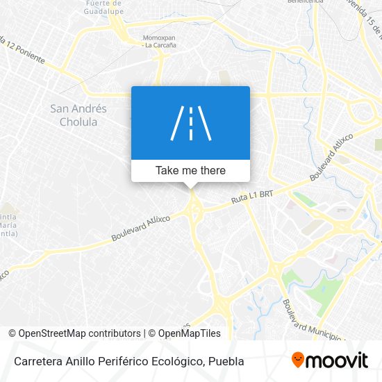 Mapa de Carretera Anillo Periférico Ecológico