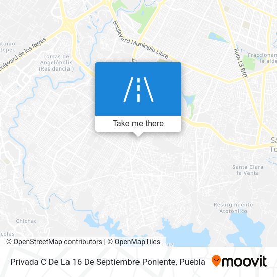 Privada C De La 16 De Septiembre Poniente map