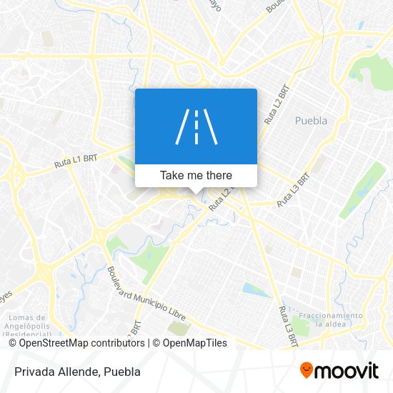 Mapa de Privada Allende