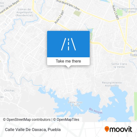 Mapa de Calle Valle De Oaxaca