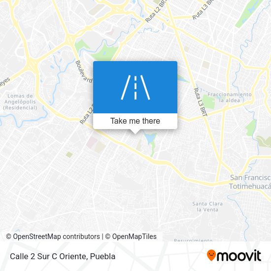 Mapa de Calle 2 Sur C Oriente
