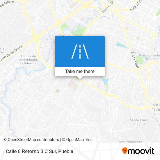 Mapa de Calle 8 Retorno 3 C Sur