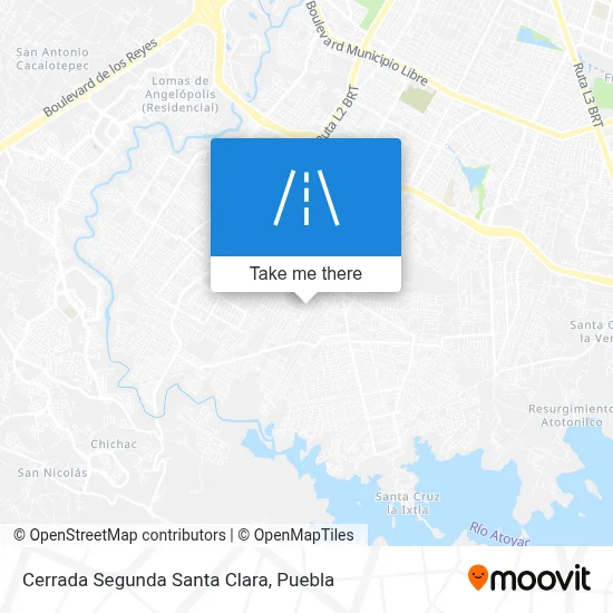 Cerrada Segunda Santa Clara map