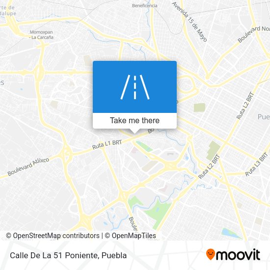 Calle De La 51 Poniente map