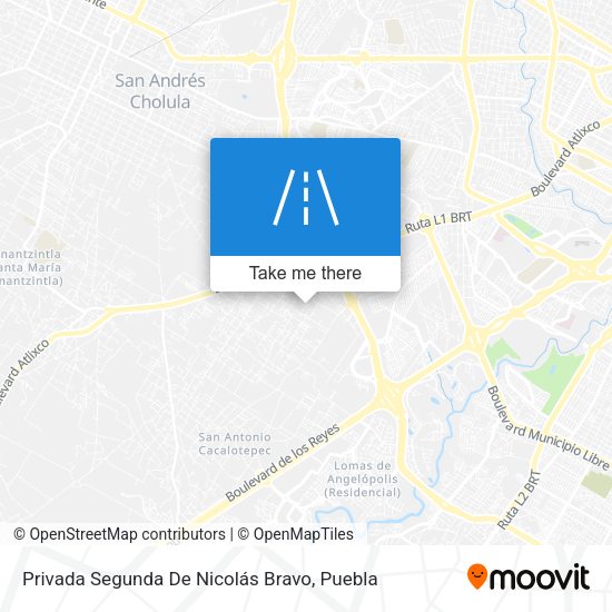 Privada Segunda De Nicolás Bravo map