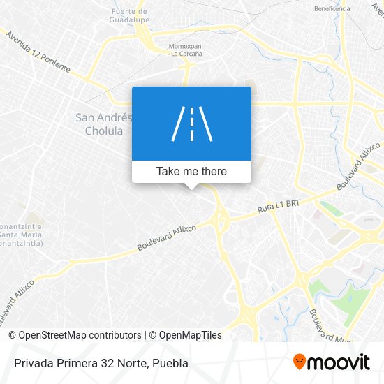 Mapa de Privada Primera 32 Norte