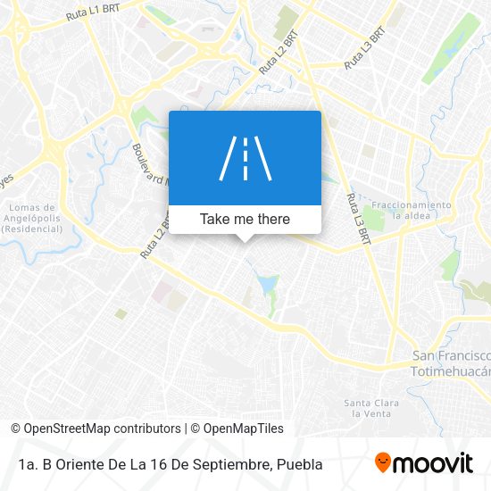 Mapa de 1a. B Oriente De La 16 De Septiembre