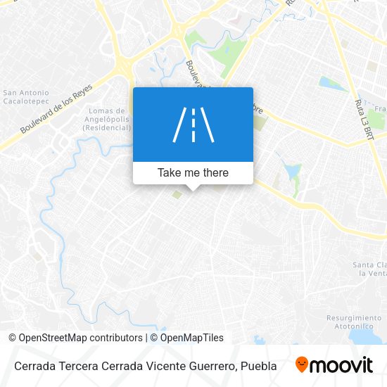 Cerrada Tercera Cerrada Vicente Guerrero map