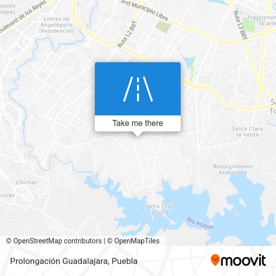 Prolongación Guadalajara map