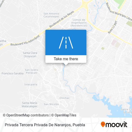 Mapa de Privada Tercera Privada De Naranjos