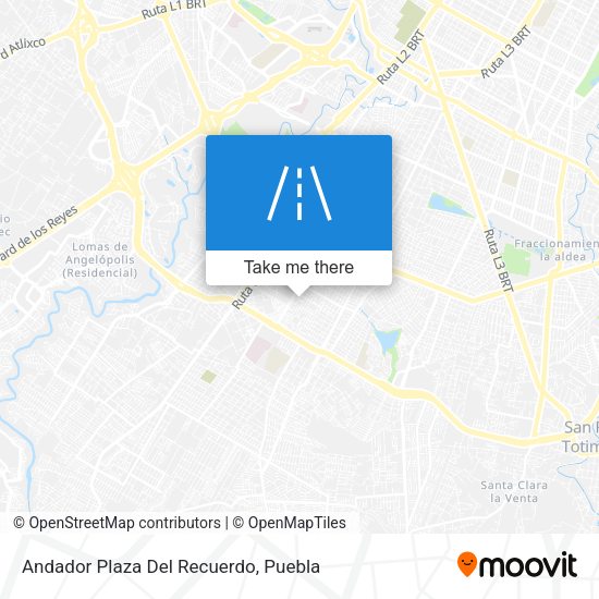 Mapa de Andador Plaza Del Recuerdo