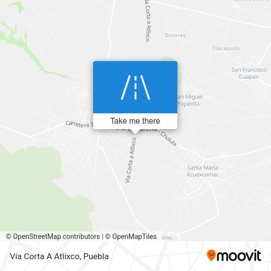 Vía Corta A Atlixco map