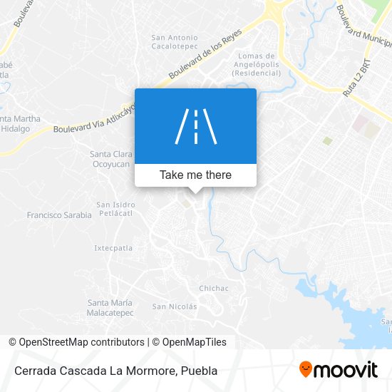 Cerrada Cascada La Mormore map