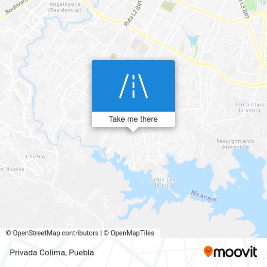 Mapa de Privada Colima