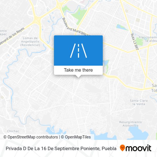 Privada D De La 16 De Septiembre Poniente map