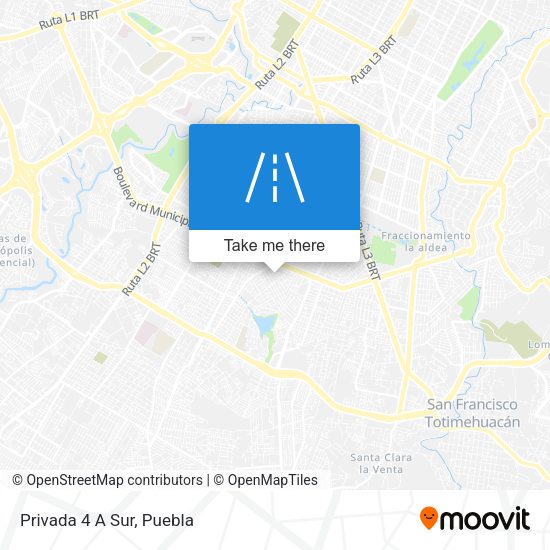 Mapa de Privada 4 A Sur