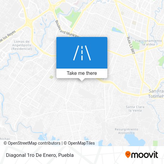 Mapa de Diagonal 1ro De Enero