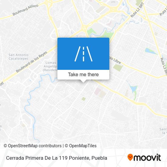 Cerrada Primera De La 119 Poniente map