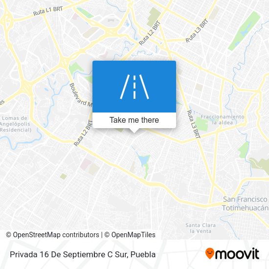 Mapa de Privada 16 De Septiembre C Sur