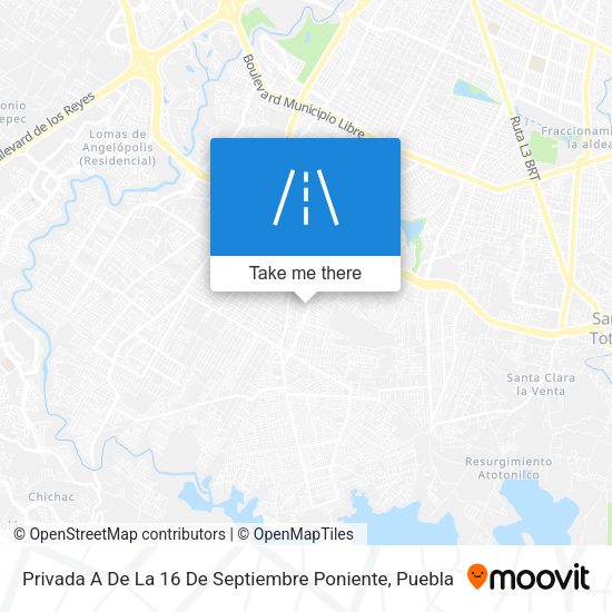 Privada A De La 16 De Septiembre Poniente map