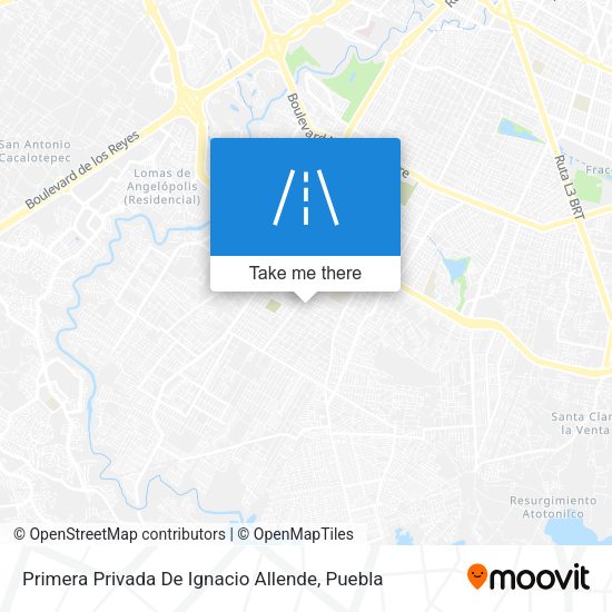 Primera Privada De Ignacio Allende map