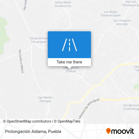 Prolongación Aldama map
