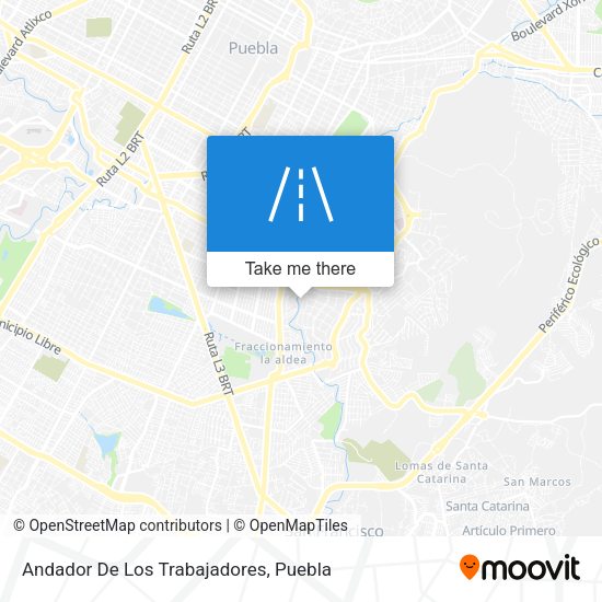 Andador De Los Trabajadores map