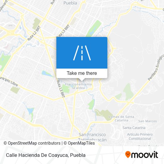 Mapa de Calle Hacienda De Coayuca