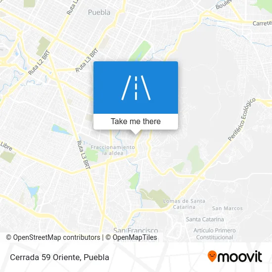 Cerrada 59 Oriente map